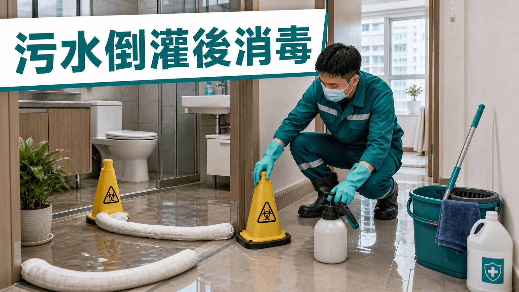 污水倒灌後點消毒?清潔步驟同安全重點
