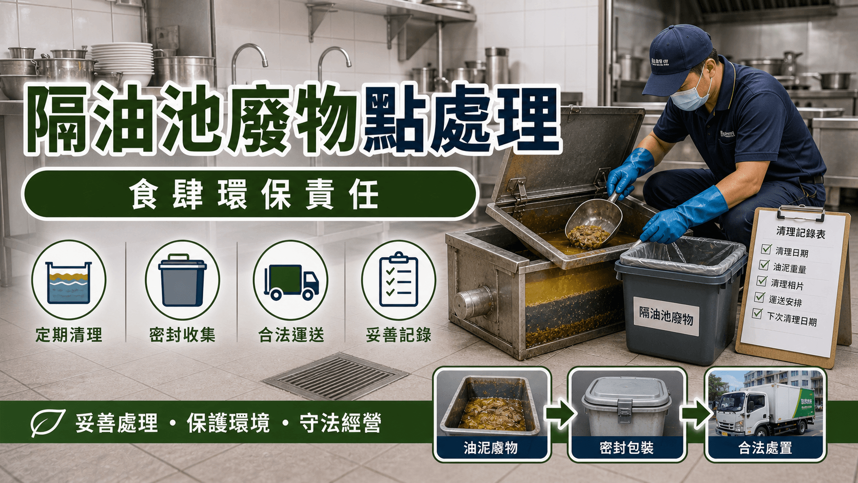 隔油池廢物點處理?食肆要留意的環保責任