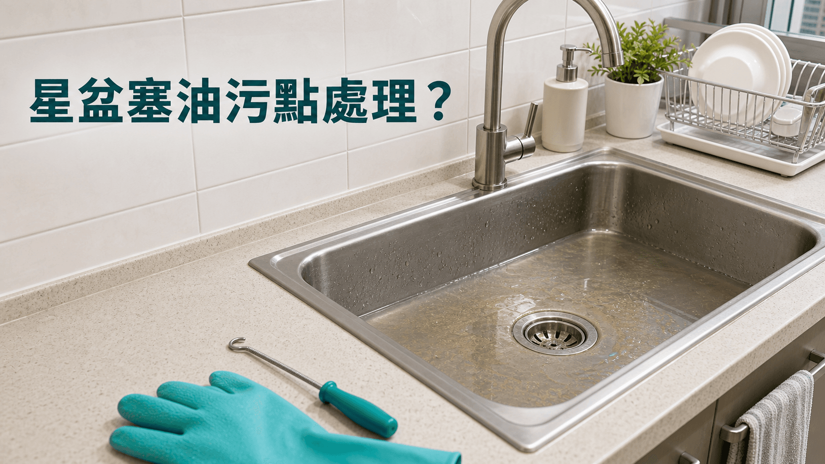 星盆塞油污點處理?廚房去水慢的真正原因